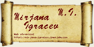 Mirjana Igračev vizit kartica